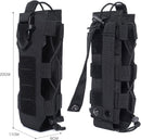 Green Adjustable Tactical Water Bottle Pouch - Multi-Functional MOLLE Compatible Accessory Bag for Hiking & Outdoor Survival