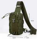 Red Outdoor Tactical Water Bottle Chest Bag - High-Capacity Phone Pouch with Expansion System for Cycling Camping and Fishing