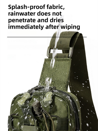 Camouflage Outdoor Tactical Water Bottle Chest Bag - High-Capacity Phone Pouch with Expansion System for Cycling Camping and Fishing