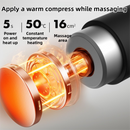 Black Gold Mini Hot Cold Massage Gun with10 Heads - 6 Intensity Dual Thermal Therapy Deep Muscle Reliever for Gym Fitness Recovery