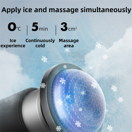 Black Gold Mini Hot Cold Massage Gun with10 Heads - 6 Intensity Dual Thermal Therapy Deep Muscle Reliever for Gym Fitness Recovery