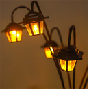 Solar Retro Hexagonal Palace Ground Plug Light with 6 LED Warm Glow - In/Outdoor Garden Pathway Landscape and Lawn Lamp