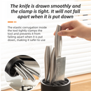 2-Pack Matte Black Modern Multi-Slot Knife Block with Secure Wave Insert & Drainage - Space-Saving and Smooth Withdrawal, Preventing Fallout Design