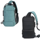 Green Lightweight Anti-Theft Tactical Chest Bag - Waterproof Security Sling Bag with 3-Digit Password Lock & Smart USB Charging Port