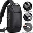 Camouflage Lightweight Anti-Theft Tactical Chest Bag - Waterproof Security Sling Bag with 3-Digit Password Lock & Smart USB Charging Port