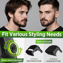 Green Beard & Hair Trimmer with Strong Vacuum Suction and Digital Display - Waterproof Rechargable Electric Clipper