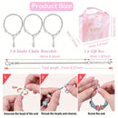 67PCS Pink DIY Charm Necklace & Bracelet Making Kit - Creative Jewelry Craft Set with Colorful Drip Oil Pendants & Metal Beads
