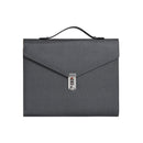 Black Anti-Theft Document Organizer with Secure Password Lock - Waterproof PU Leather Confidential File Bag