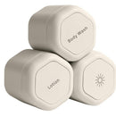 3-Piece Beige Magnetic Travel Capsules - Leak-Proof & TSA-Friendly Cosmetic and Skin Care Containers