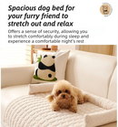 Brown Pet Sofa Protector & Calming Bolster Bed with Diamond Lattice - 75x75CM Thickened Non Slip Furniture Cover for Cats & Dogs