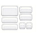 7PCS Transparent Stackable Organizer Set - 4-Size Versatile Desktop & Drawer Divider