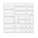 25PCS Transparent Stackable Organizer Set - 4-Size Versatile Desktop & Drawer Divider