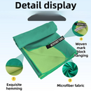 40×80CM and 76×152CM Ultra-Fine Microfiber Double-Sided Fleece Towel Set - Rapid Drying Travel & Fitness Essentials (Blue Grey)
