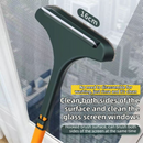 2-Pack 2-in-1 Professional Window Screen Brush & Glass Cleaner - Detachable Long-Handle Squeegee & Scrubber (White Green)