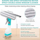 4-in-1 Versatile Window Cleaning Kit (2 Pack) - All-in-One Spray, Squeegee, Brush, and Plush Scrubber