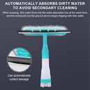 4-in-1 Versatile Window Cleaning Kit (2 Pack) - All-in-One Spray, Squeegee, Brush, and Plush Scrubber