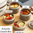2-Pack Blue 304 Stainless Steel Microwave-Safe Lunch Box Set - Stackable Insulated Bento Containers for Office & School