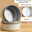 3-Pack Brown 304 Stainless Steel Microwave-Safe Lunch Box Set - Stackable Insulated Bento Containers for Office & School