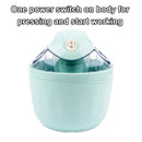 Blue 500ML Compact Electric Ice Cream Maker - Portable Quick Iced Drink Bucket & Soft Serve Machine with Rapid 15-Min Freezing