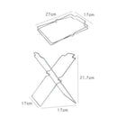 2-Pack Foldable Stainless Steel Trash Bag Holder (17 x 21 CM) - Multi-Functional Kitchen Countertop Organizer for Plastic Bag & Dishcloth