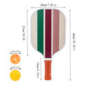 Colorful Stripes Professional Fiberglass Pickleball Paddle Set - Lightweight Sports Equipment with Carry Bag & 2 Balls & Paddle