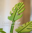 2 Set Mirror-Mount Half-Leaf Monstera Bathroom Organizer (Vase + 3 Leaves) - Decorative Home Vanity Set