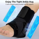 M Size Black Triple-Layer Compression Ankle Brace With Adjustable Lace-Up - Breathable Sprain Prevention Sleeve