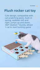 Whack-A-Mole Cat Toy (Figurine Mole & 5 Hole) - Interactive Puzzle Box