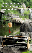 Black Elevated Adjustable (9-14CM) Double Ceramic Bowls Pet Diner - Ergonomic 270° Tilt Controlled Tip-Proof Stable Iron Base