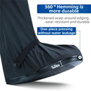 A Pair 40CM High-Tube Double-Layer Waterproof Rain Boot Covers - Durable Anti-Slip Reflective Motorcycle Over-Shoes (S Size)