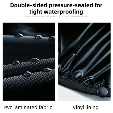 A Pair 40CM High-Tube Double-Layer Waterproof Rain Boot Covers - Durable Anti-Slip Reflective Motorcycle Over-Shoes (S Size)