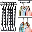 5-Tier Sliver Stainless Steel Pants Rack and 10-Pack Magic Cascading Hangers Set - Space-Saving Closet Organizer Kit