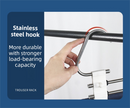 5-Tier Sliver Stainless Steel Pants Rack and 10-Pack Magic Cascading Hangers Set - Space-Saving Closet Organizer Kit