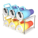 2-Tier Stackable Transparent Cup & Wine Organizer - Detachable Tumbler & Bottle Desktop Rack
