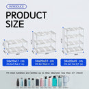 4-Tier Stackable Transparent Cup & Wine Organizer - Detachable Tumbler & Bottle Desktop Rack