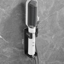 Black Wall-Mounted Aluminum Curling Iron Holder with Tidy Cord - Heat-Resistant Hair Straightener Storage Rack for Diameter ≤ 36mm