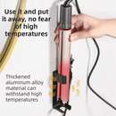 Black Wall-Mounted Aluminum Curling Iron Holder with Tidy Cord - Heat-Resistant Hair Straightener Storage Rack for Diameter ≤ 36mm