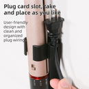 Black Wall-Mounted Aluminum Curling Iron Holder with Tidy Cord - Heat-Resistant Hair Straightener Storage Rack for Diameter ≤ 36mm