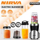 Professional Multifunctional Juicer with 4 Cups & 2 Blade Heads - 1.5L Large Capacity & 380W High Power Blender, Grinder & Smoothie Maker