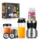 Professional Multifunctional Juicer with 4 Cups & 2 Blade Heads - 1.5L Large Capacity & 380W High Power Blender, Grinder & Smoothie Maker