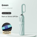 Green Heavy Duty Fully Automatic Carabiner Umbrella with Integrated Hook Handle (Diameter 106CM) - Ultra Windproof and UV Protective Sun & Rain Umbrella