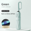 Green Heavy Duty Fully Automatic Carabiner Umbrella with Integrated Hook Handle (Diameter 116CM) - Ultra Windproof and UV Protective Sun & Rain Umbrella