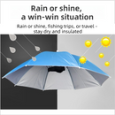 Pink Foldable Sun & Rain Umbrella Hat (Diameter 69CM) - 99% UV Potective and Wind/Rainproof Fishing Umbrella with Elastic Headband