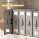 2-Pack Grey Foldable Bedding Storage Box with Zipper & Handle - Wardrobe Drawer Closet Organizer for Duvet Covers & Clothing (38x32x12CM)