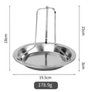 2-Pack Portable Vertical Chicken Roaster with Oil-Filtering Pan - 430 Stainless Steel Detachable Beer Can Chicken Rack