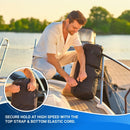 10-Gallon Black Foldable Boat Waste Organizer with 1 Roll of Trash Bag - Anti-Ant & Odor-Control, Secure Hold at High Speed