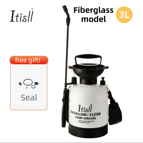 3L Professional Shoulder-Strap Pressure Sprayer with Fiberglass Wand  - Multi-Purpose Manual Pump Mister for Garden & Car Wash