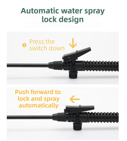 3L Professional Shoulder-Strap Pressure Sprayer with Fiberglass Wand  - Multi-Purpose Manual Pump Mister for Garden & Car Wash