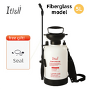 5L Professional Shoulder-Strap Pressure Sprayer with Fiberglass Wand  - Multi-Purpose Manual Pump Mister for Garden & Car Wash