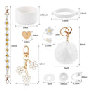 10-Piece Blue Accessory Bundle for Stanley Quencher 30/40oz - Includs Premium Silicone Straw Covers, Protective Boot & Charms Set